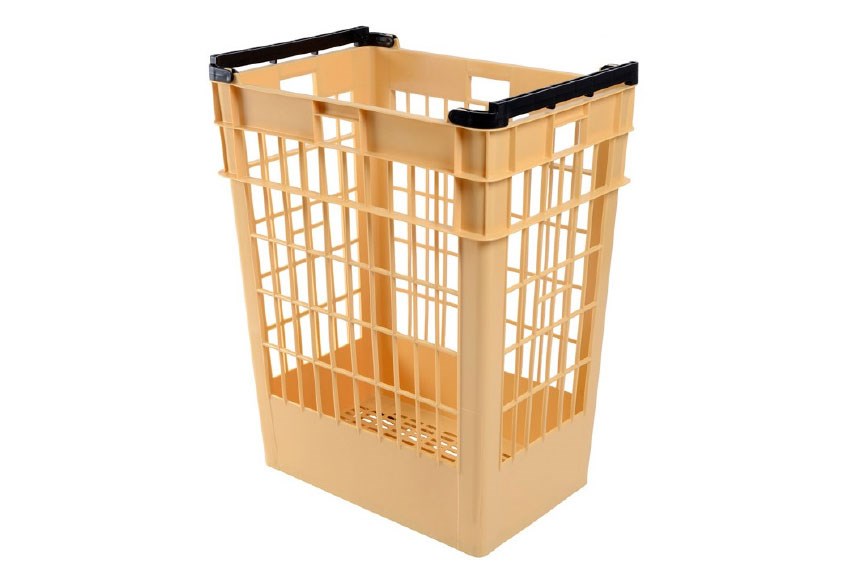 Hoher Brotkorb 180l - 661x465x830mm - gelochte Seiten und Boden - 4 offene Griffe 
