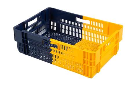 En Nest- und Drehstapelbehälter 34l - 600x400x187mm - Wände und Boden perforiert - Bicolor
