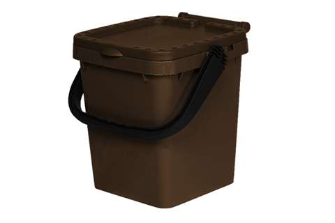 Bioafval container met klapdeksel - met gesloten deksel - 20l
