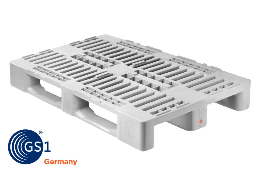 Hygiene Palette H1 Gs1 - 1200x800x160mm - 3 geschlossene Kufen 