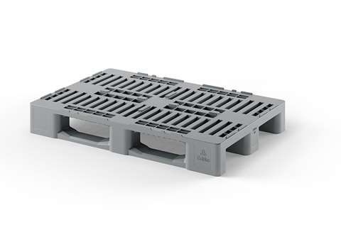 Hygiene pallet h1 - 1200x800x160mm - 3 gesloten sleeplatten + centr blokjes