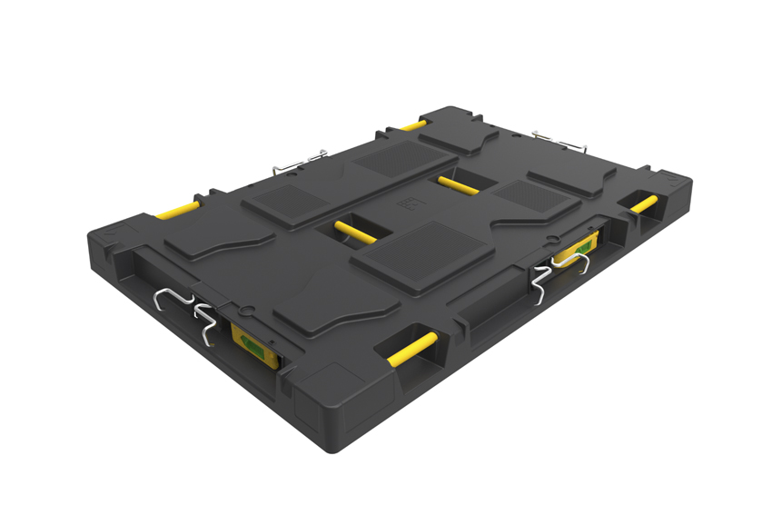 Palettendeckel 1222x822x118mm - Euro - - 2 Zurrgurte - Holzpalette - Haken 