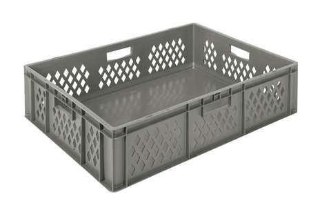 EN Stapelbak Rainbow 82l - 800x600x210mm - geperforeerde wanden en gesloten bodem
