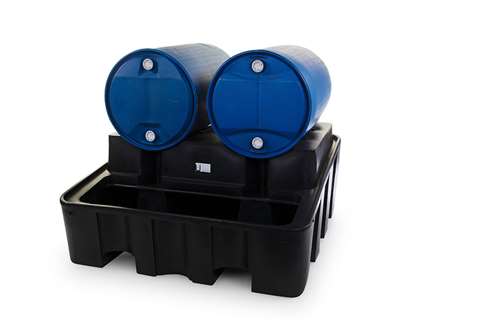 Auffangwanne - 2 Liegende Fässer - 450l - 1375x1350x635mm