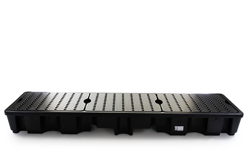 Auffangwanne mit Gitter - 4 Fässer - 235 - 2445x660x270mm - Nicht für DE/AT 