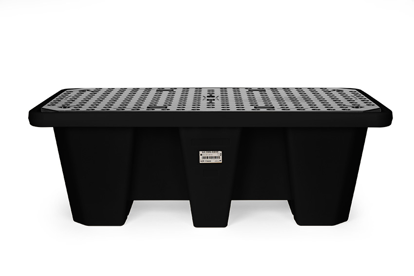 Auffangwanne mit Gitter 250l - 2 Fässer - 1450x800x505mm - stapelbar - nicht für DE/AT 