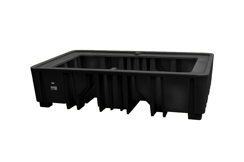 Lekbak - 2 IBC cont. - 1200l - zonder rooster - niet nestbaar 