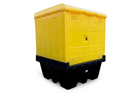 Auffangwanne mit Überdachung - 1 IBC Con - 1260l - 1775x1770x2265mm