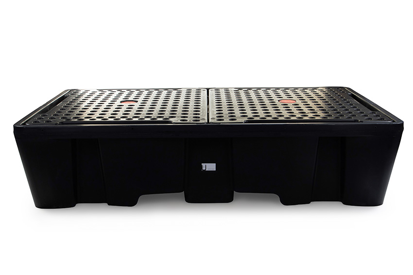 Auffangpalette für 2 IBC-Stationen - 1130l - mit Rost - Nur für DE/AT 