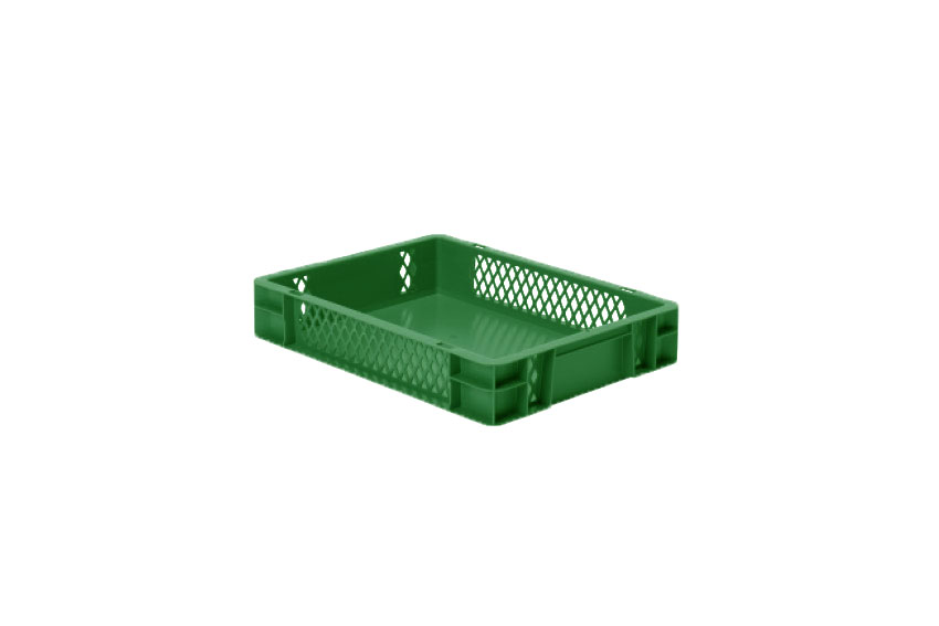 EN Stapelbak Rainbow 7l - 400x300x75mm - gesloten bodem en geperforeerde wanden 