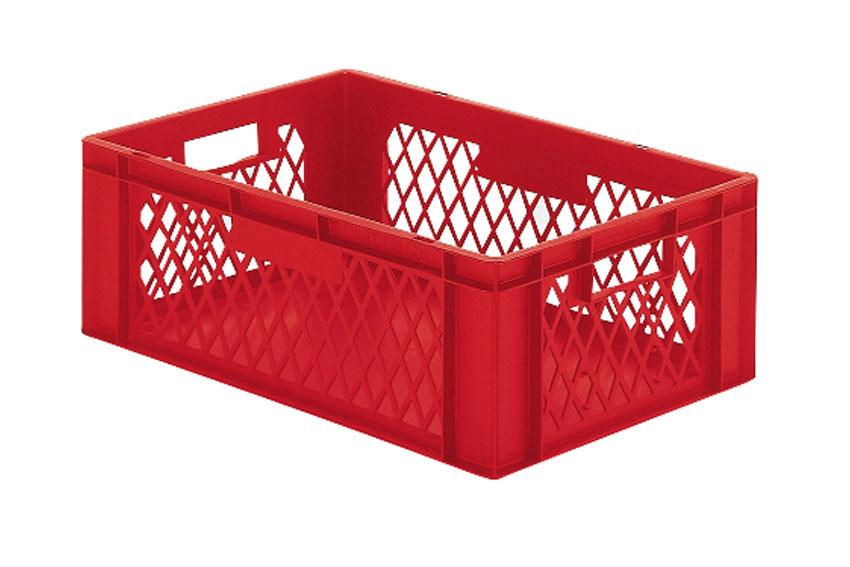 EN-Stapelbehälter Rainbow 40l - 600x400x210mm - Perforierte Wände und geschlossener Boden 