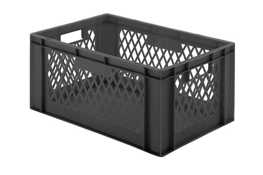 EN-Stapelbehälter Rainbow 51l - 600x400x270mm - Perforierte Wände und geschlossener Boden 