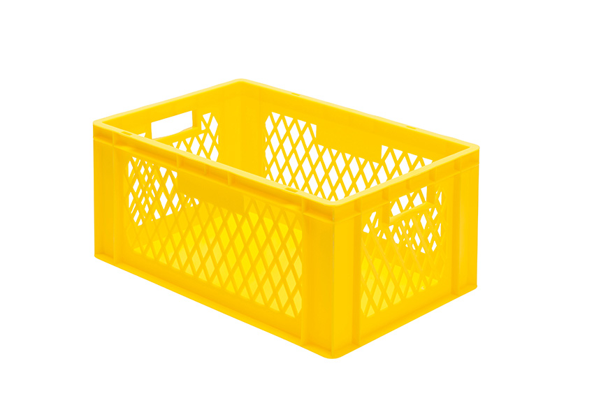 EN Stapelbak Rainbow 51l - 600x400x270mm - gesloten bodem en geperforeerde wanden 