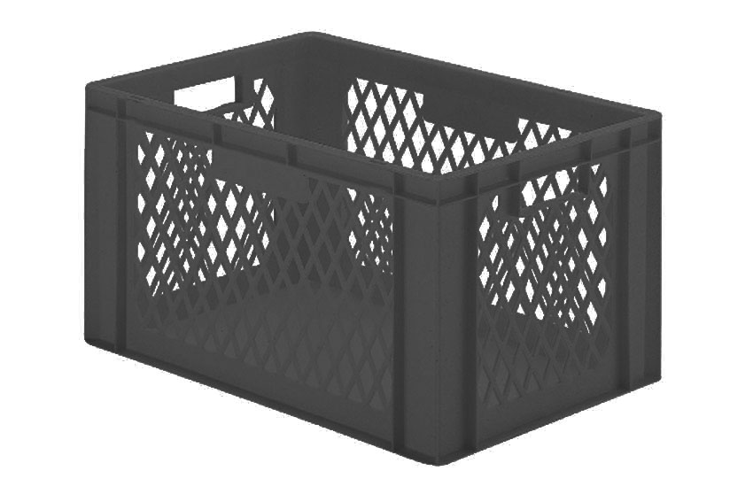 EN-Stapelbehälter Rainbow 61l - 600x400x320mm - Perforierte Wände und geschlossener Boden 