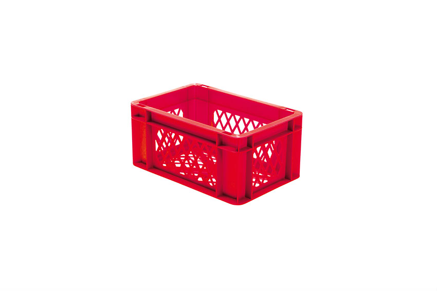 EN-Stapelbehälter Rainbow 5,5l - 300x200x145mm - Wände und Boden perforiert 