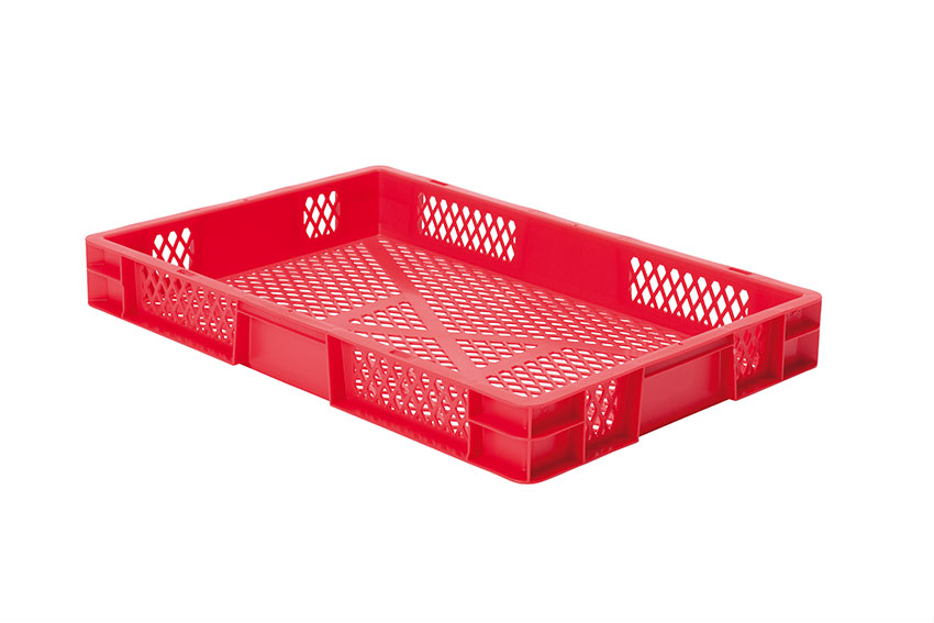 EN-Stapelbehälter Rainbow 14l - 600x400x75mm - Wände und Boden perforiert 