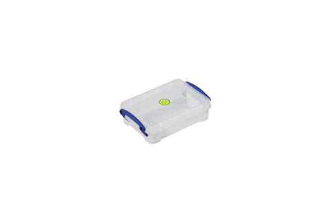 Transparente Stapelbox 0,35l Stapelbar auf mitgeliefertem Deckel - 155x100x40mm
