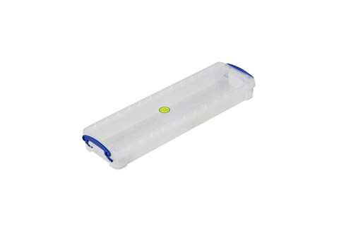Transparante box 0,80l stapelbaar op bijgeleverd deksel - 355x100x40mm