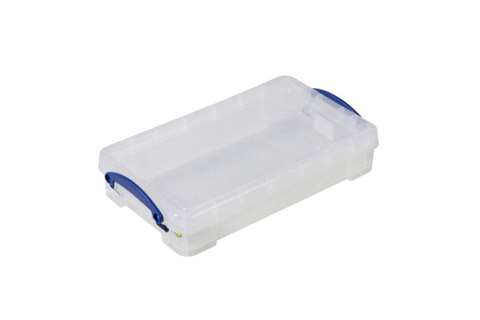 Transparente Stapelbox 2,50l Stapelbar auf mitgeliefertem Deckel - 340x200x70mm