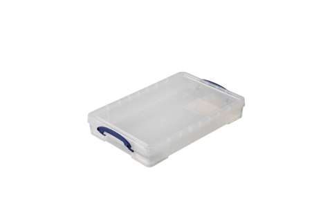 Transparent box 10l stackable on included lid - 520x340x85mm