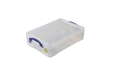 Transparente Stapelbox 24,5l Stapelbar auf mitgeliefertem Deckel - 600x400x155mm