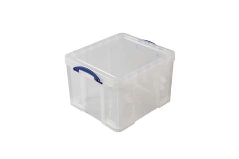 Transparente Stapelbox 35l (a4) Stapelbar auf mitgeliefertem Deckel - 480x390x310mm