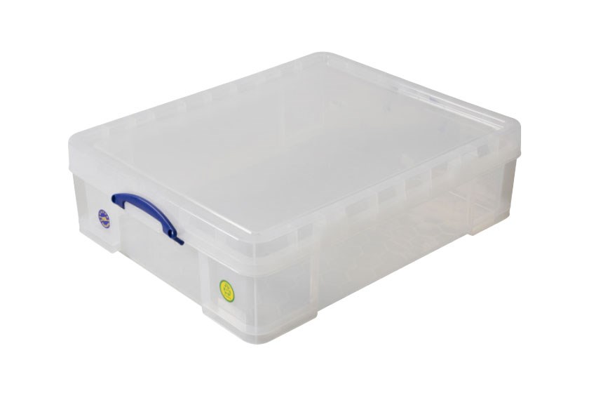 Transparante box 70l stapelbaar op bijgeleverd deksel - 810x620x225mm 