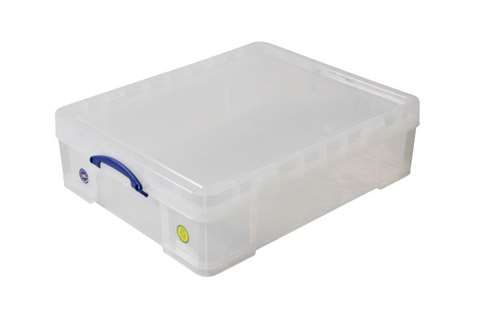 Transparent box 70l stackable on included lid - 810x620x225mm