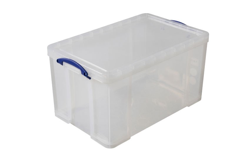 Transparent box 84l stackable on included lid - 710x440x380mm 