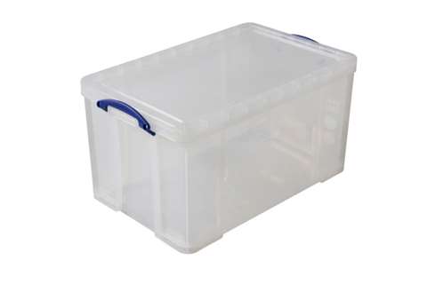 Transparante box 84l stapelbaar op bijgeleverd deksel - 710x440x380mm