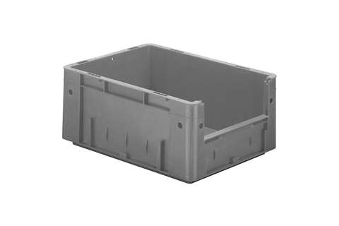 Euronorm pickingbak - front. opening 15l - 400x300x175mm - bodem/zijwanden gesloten