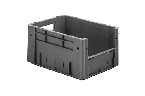 Euronorm pickingbak - front. opening 18l - 400x300x210mm - bodem/zijwanden gesloten