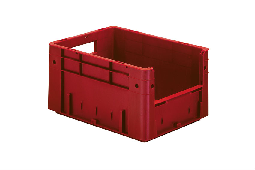 Euronorm pickingbak - front. opening 18l - 400x300x210mm - bodem/zijwanden gesloten 