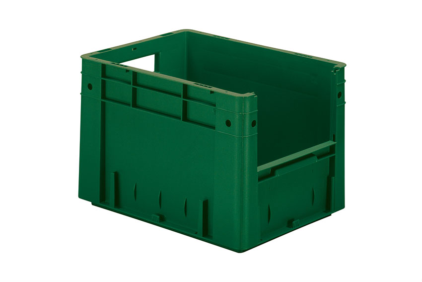 Euronorm pickingbak - front. opening 24l - 400x300x270mm - bodem/zijwanden gesloten 