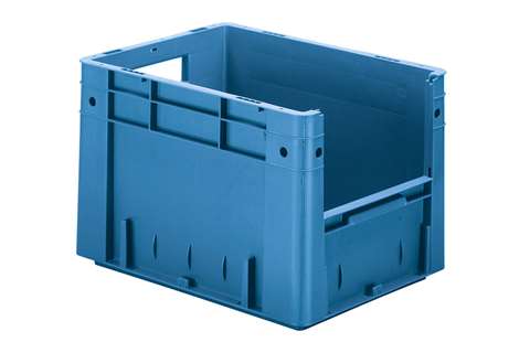 Euronorm 400x300x270 - Front. Eingriff - 24l - Boden und Wände geschlossen