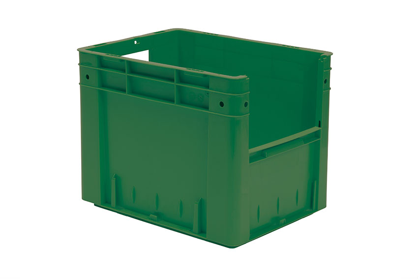 Euronorm pickingbak - front. opening 29l - 400x300x320mm - bodem/zijwanden gesloten 