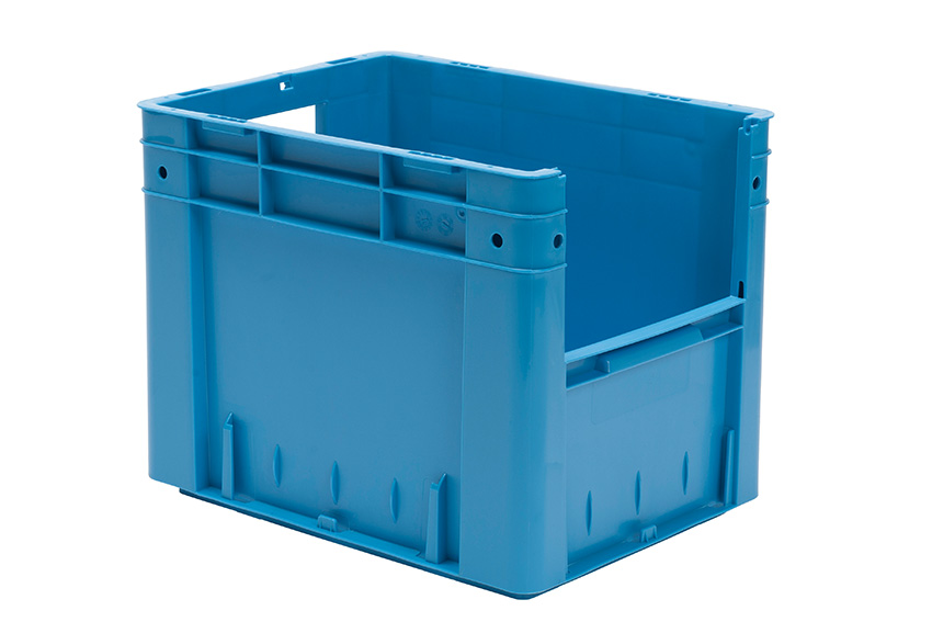 Euronorm pickingbak - front. opening 29l - 400x300x320mm - bodem/zijwanden gesloten 