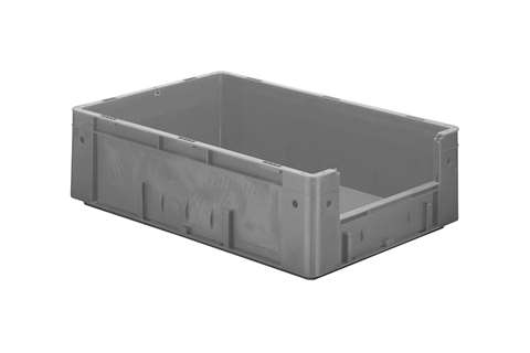 Euronorm pickingbak - front. opening 32l - 600x400x175mm - bodem/zijwanden gesloten