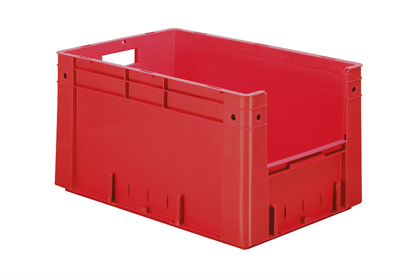 Euronorm pickingbak - front. opening 61l - 600x400x320mm - bodem/zijwanden gesloten 