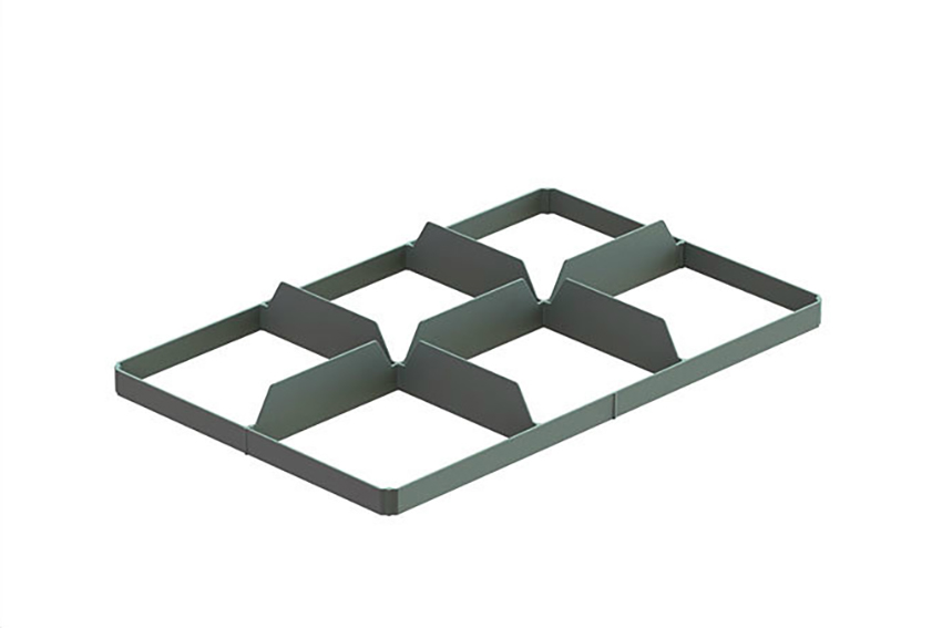 EN Separator - 2x3 vakken (onderaan) - max ø glas: 177mm 