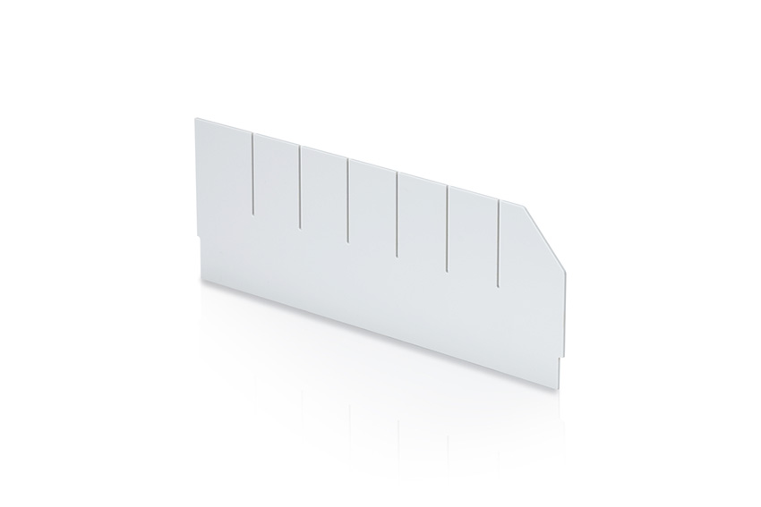 Longitudinal divider with cut-outs shelf tray Blue Box - 400x140mm 