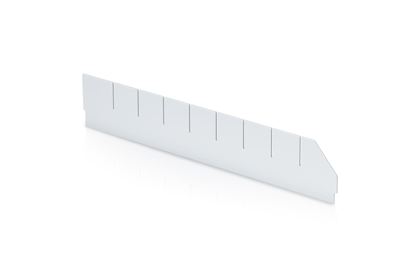 Longitudinal divider with cut-outs shelf tray Blue Box - 500x90mm 