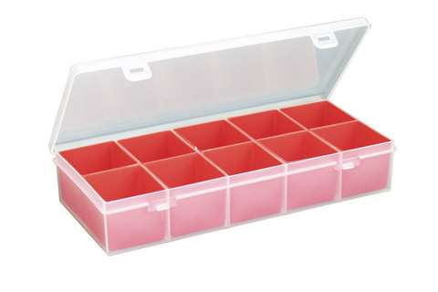 Organizer Storage 5000 met 10 uitneembare inzetbakken - 268x125x50mm