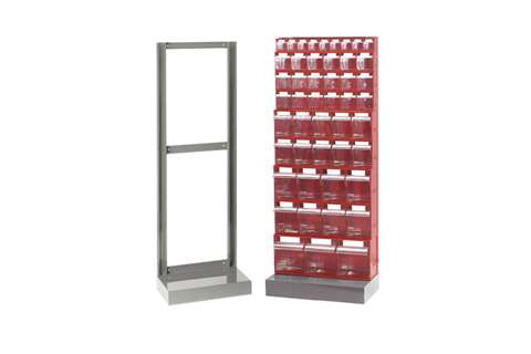 Mettalwandrahmen Auf Sockel für Kippbehältermodules - 610x250x1500mm