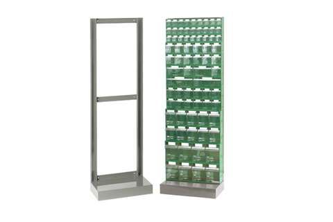 Mettalwandrahmen Auf Sockel für Kippbehältermodules - 610x250x1750mm