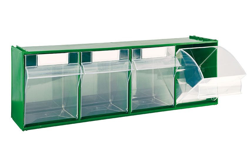 Tilting bin module 4 tilting bins - serie 7000 - 600x178x106mm 