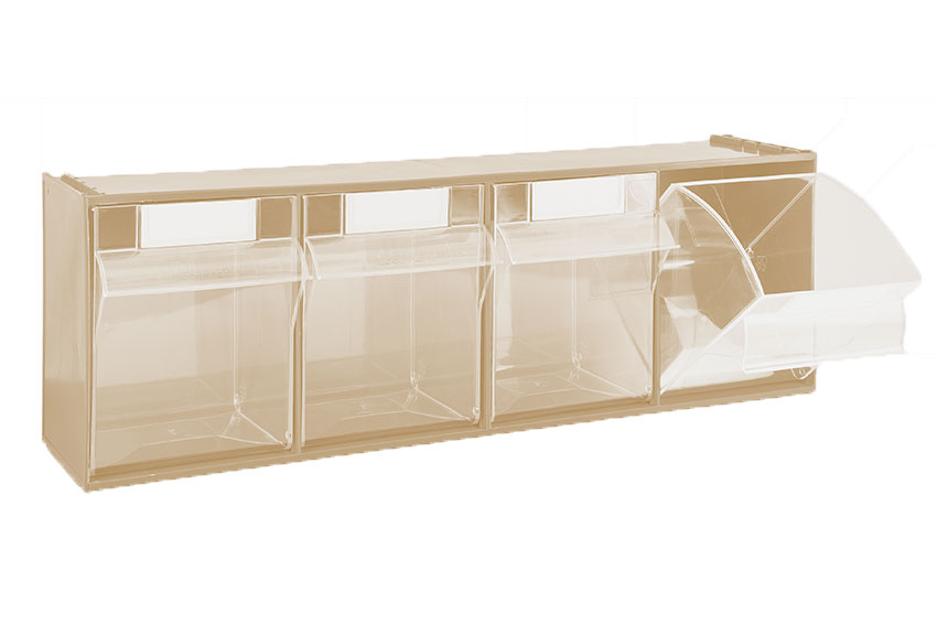 Tilting bin module 4 tilting bins - serie 7000 - 600x178x106mm 