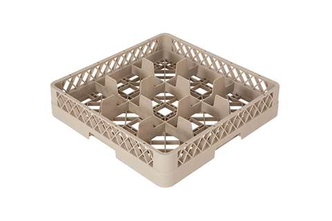 Glazenkorf 9 vakken - 500x500x100mm - Rack-Master - Ø glas:115-150mm