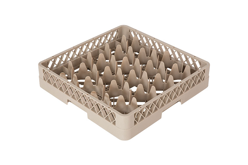 Glass rack 20 compartments - 500x500x100mm - Rack-Max - Ø glass: 90-100mm 