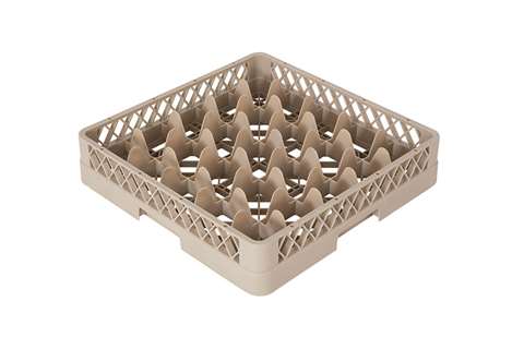 Glass rack 25 compartments - 500x500x100mm - Rack-Master - Ø glass: 75-90mm